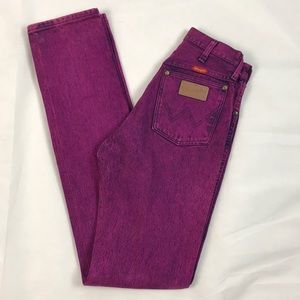 Vintage Wrangler High Waisted Mom Jeans Purple 5